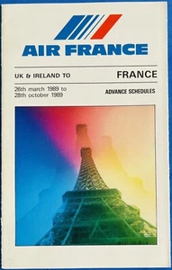Horario de Air France Airlines - Reino Unido/Irlanda a Francia - 26 de marzo de 1989-28 de octubre de 1989 - Imagen 1 de 2