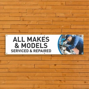 Autoservice 021 PVC Banner - Garage alle Marken & Modelle Qualität Display Beschilderung - Bild 1 von 10