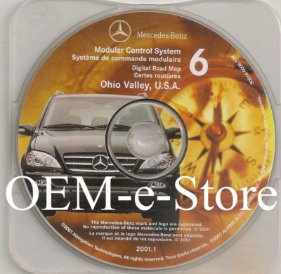 2000-2002 Mercedes ML320 ML430 ML500 ML55 Navigation CD Map #6 Cover Ohio Valley - Image 1 of 3