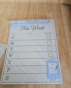 Dry Erase THIS WEEK TO DO Days Of The Week Board 13x10 Organize Planner Hanging - Picture 1 of 6