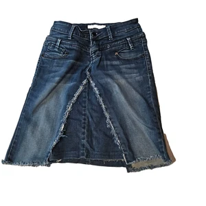 OBIETTIVO INDUSTRY HJ DENIM 70's HIPPIE ,FESTIVAL WOMENS SKIRT WAIST SIZE 26IN - Picture 1 of 13