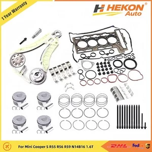 Engine Rebuild Kit Piston Timing Chain For Mini Cooper S R55 R56 R59 N14B16 1.6T - Picture 1 of 12