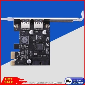 2 Port USB 3.0 PCI-e x1 Expansion Card PCI Express Adapter for Desktop - Picture 1 of 8