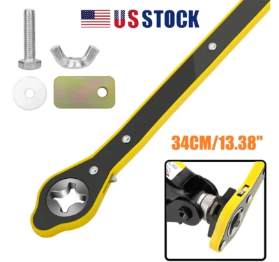Car Scrissor Jack Ratchet Wrench Garage Tire Wheel Lug Repair Tool Labor-Saving Foto 1 de 4