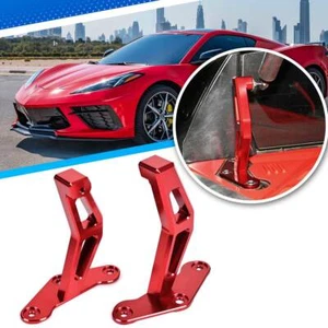 2x Red Rear Hatch Supports Brackets For Corvette C8 Stingray Z06 Z51 E-Ray 20+ - Picture 1 of 13