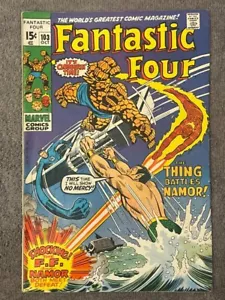 Fantastic Four #103 (RAW 7.5 MARVEL 1970) Stan Lee & Romita. Thing vs Namor - Picture 1 of 2