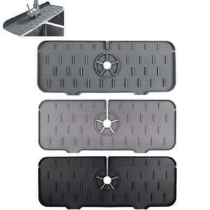 Grifo de cocina fregadero protector contra salpicaduras almohadilla de drenaje de silicona grifo colector de agua estera - Imagen 1 de 13
