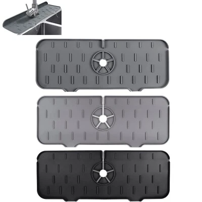 Kitchen Faucet Sink Splash Guard Silicone Drain Pad Faucet Water Catcher Mat