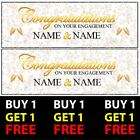 2 Personalised with Name Engagement Banners 100gsm Party Celebration Occasion 