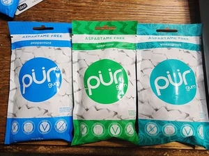 PUR Gum | Aspartame Free Chewing Gum | 100% Xylitol | 3 Packs, 165 Total Pcs - Picture 1 of 4