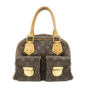 Louis Vuitton Monogram Manhattan PM Hand Bag Brown M40026 Authentic Used F/S - Picture 1 of 24