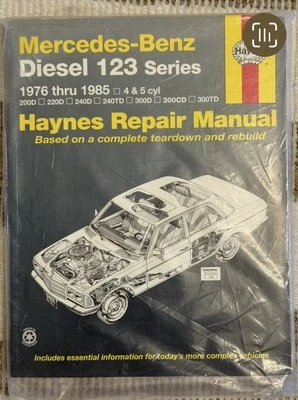 Manual de reparación Haynes Mercedes-Benz diésel serie 123 1976-85 63012 *COMO NUEVO* Foto 1 de 2