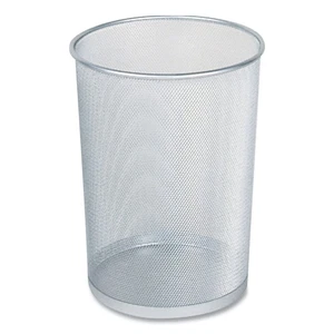 Rubbermaid Commercial RCPWMB20SLV 5 Gallon Steel Mesh Wastebasket - Silver New - Picture 1 of 7