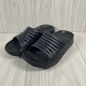 Hoka One One Recovery Slide Shoes Men’s Size 10 Black Athletic Comfort Sandals - Picture 1 of 7