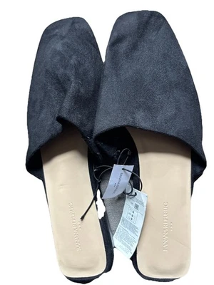 Nuevo Banana Republic Mujer Suave Mules Talla 9 Negro Plano Foto 1 de 4