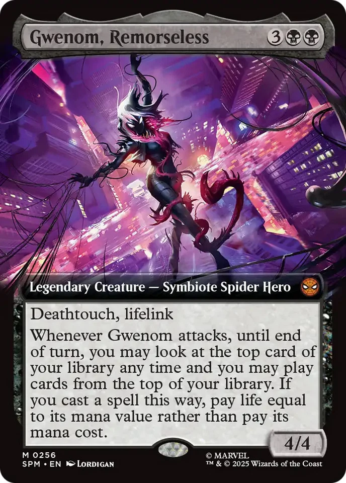 Gwenom, Remorseless (Extended Art) [Marvel's Spider-Man] Magic MTG - Image 1 of 1