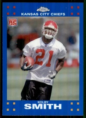 2007 Blue Refractor #TC197 Kolby Smith RC Rookie Kansas City Chiefs - Image 1 of 2