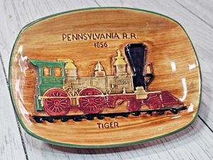 🚂Pennsbury Pottery Pennsylvania Railroad 1856 Tiger Train Plate Vintage Decor🚂 - Picture 1 of 11