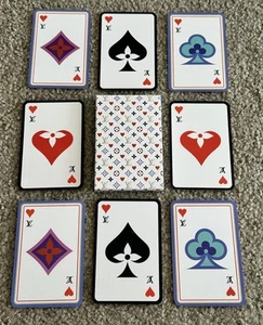 Super Rare Louis Vuitton 8 x LV Logo Collectable Thick Cards Novelty - Picture 1 of 2