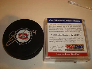 Alexei Emelin Signed Montreal Canadiens Hockey Puck PSA/DNA COA Autographed b - Picture 1 of 3