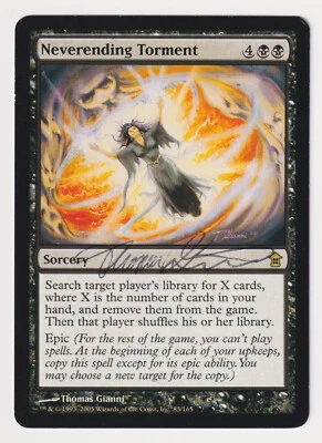 Signed Neverending Torment HP Saviors of Kamigawa Artist Thomas Gianni MTG AP! - Image 1 of 2