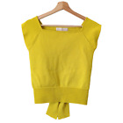 Trantean Japan Song Do Mode 31 Sons De Womens Yellow Knit Top Bow Back Small