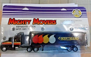 1887 Ertl Mighty Movers Kenworth T600A #1186 W/Van Trailer "Northland" 1/64 - Picture 1 of 2
