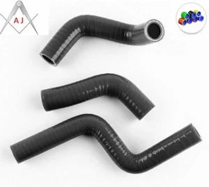 Manguera refrigerante radiador de silicona negra para KAWASAKI KX85 KX100 2014 2015 2016 2017 - Imagen 1 de 3