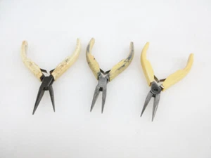 LOT 3 LINDSTROM 7890 SNIPE NOSE SMOOTH JAW PLIER DUAL-COMPONENT SYNTHETIC HANDLE - Picture 1 of 7