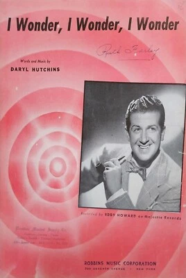 I Wonder I Wonder I Wonder By Eddy Howard Piano Song Lyrics Sheet Music d6 - Image 1 of 3