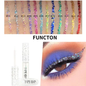 Glitzer Flüssiger Eyeliner Augen Schimmer Diamant Schatten Au # ✪ 〒 - Bild 1 von 24