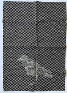 Etikett ~ Tag2U GRID CROW GESCHIRRTUCH - schwarz/grau 18 x 26" - NEU - Neu mit Etikett - Bild 1 von 1