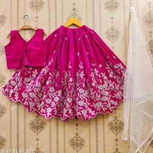 KIDS LAHENGA CHOLI FOR DUPPATTA SET || KIDS LAHENGA CHOLI || - Picture 1 of 4