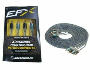 SCOSCHE EFXRP412 12' Performance Series 4-Channel Twisted RCA Cable - Picture 1 of 3