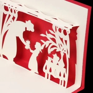 Mother's Day Mother and Daughter 3D Pop Up Paper Handmade Love Greeting Card - Picture 1 of 7