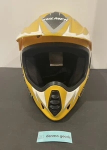 Fulmer AF-XR Motorcycle Dirt Bike Helmet Yellow Black White Size Medium - Picture 1 of 9