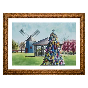 Eastham MA Cape Cod Art - Windmill, Pavilion, Buoy Tree, Cherry Blossoms – Coast - Picture 1 of 23
