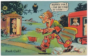 Hurry Ma! I've No Time to Lose... ! Vintage Travel Camper Trailer Comic - Picture 1 of 2