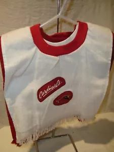Baberos de béisbol hechos a mano para niños/bebé hechos a mano de los St Louis Cardinals MLB - Imagen 1 de 4