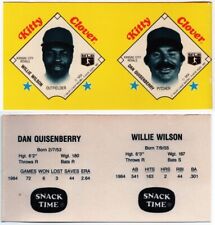 Dan Quisenberry Willie Wilson Kansas City Royals 1985 Kitty Clover Square panel
