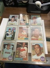 1960's BASEBALL CARD LOT- 9 Different All Topps Stars And Commons. Look
