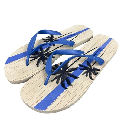 Мужские тропические синие шлепанцы Panama Jack дизайн 11/12 с пальмами - Изображение 1 из 4