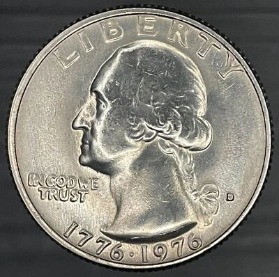 1976~D 25 CENT QDO/QDR BIG DIE CRACK + DIE FIAL - Image 1 of 4