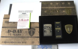 ZIPPO PREVIOUSLY COLLECTED Not Used D-DAY Lighter 75 YEARS Limited 3559 REPLICA - Picture 1 of 13