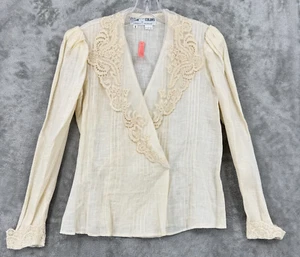 Blusa Vintage Capa De Muchos Colores 6 Lino Encaje Coqueta Victoriana Eduardiana - Imagen 1 de 13