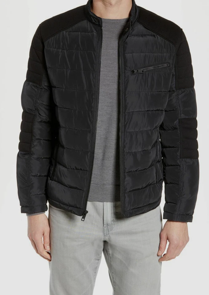 $250 Marc New York Men's Black Wilsow Quilted Moto Coat Jacket Size XXL - Image 1 of 1