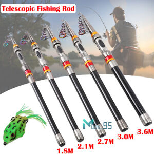 Portable Telescopic Spinning Fishing Rods Travel Rod Light Weight Saltwater Pole
