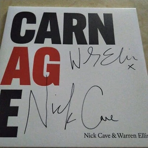 SIGNED Nick Cave & Warren ellis - Carnage vinyl lp autograph - Picture 1 of 4