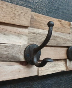 Garderobe Haken Massiv Rustikal Gusseisen Antik braun Wand Wandhaken 12cm Neu - Bild 1 von 5