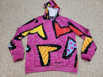 Sudadera Fresh Hoods By Britto Para Hombres 2XL Rosa Colorido Corazón Gráfico Sudadera con Capucha Foto 1 de 4